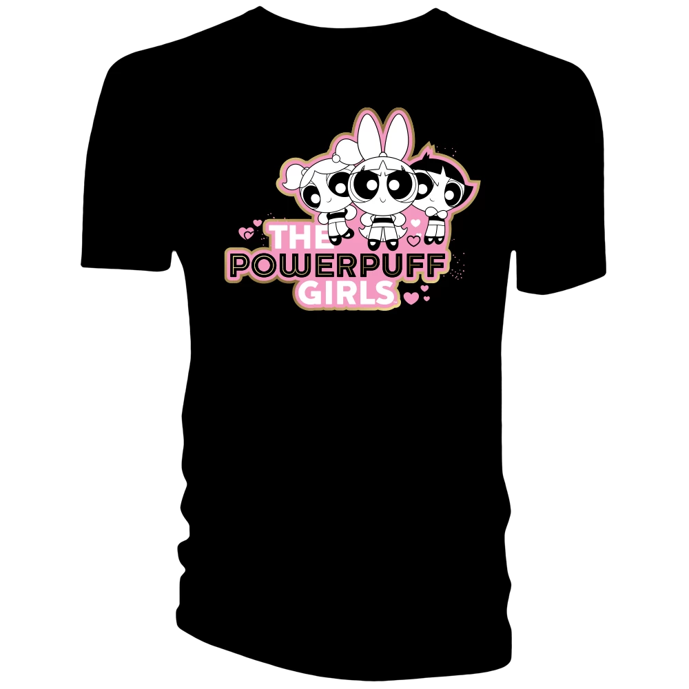 Powerpuff Girls: T-Shirt: Pink Hearts 1 Powerpuff Girls: T-Shirt: Pink Hearts