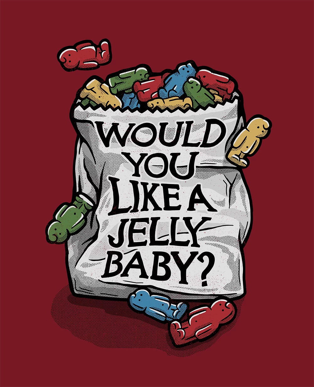 Doctor Who: The 60th Anniversary Diamond Collection: T-Shirt: The Fourth Doctor: Would You Like A Jelly Baby? 2 Doctor Who: The 60th Anniversary Diamond Collection: T-Shirt: The Fourth Doctor: Would You Like A Jelly Baby? - Image 2