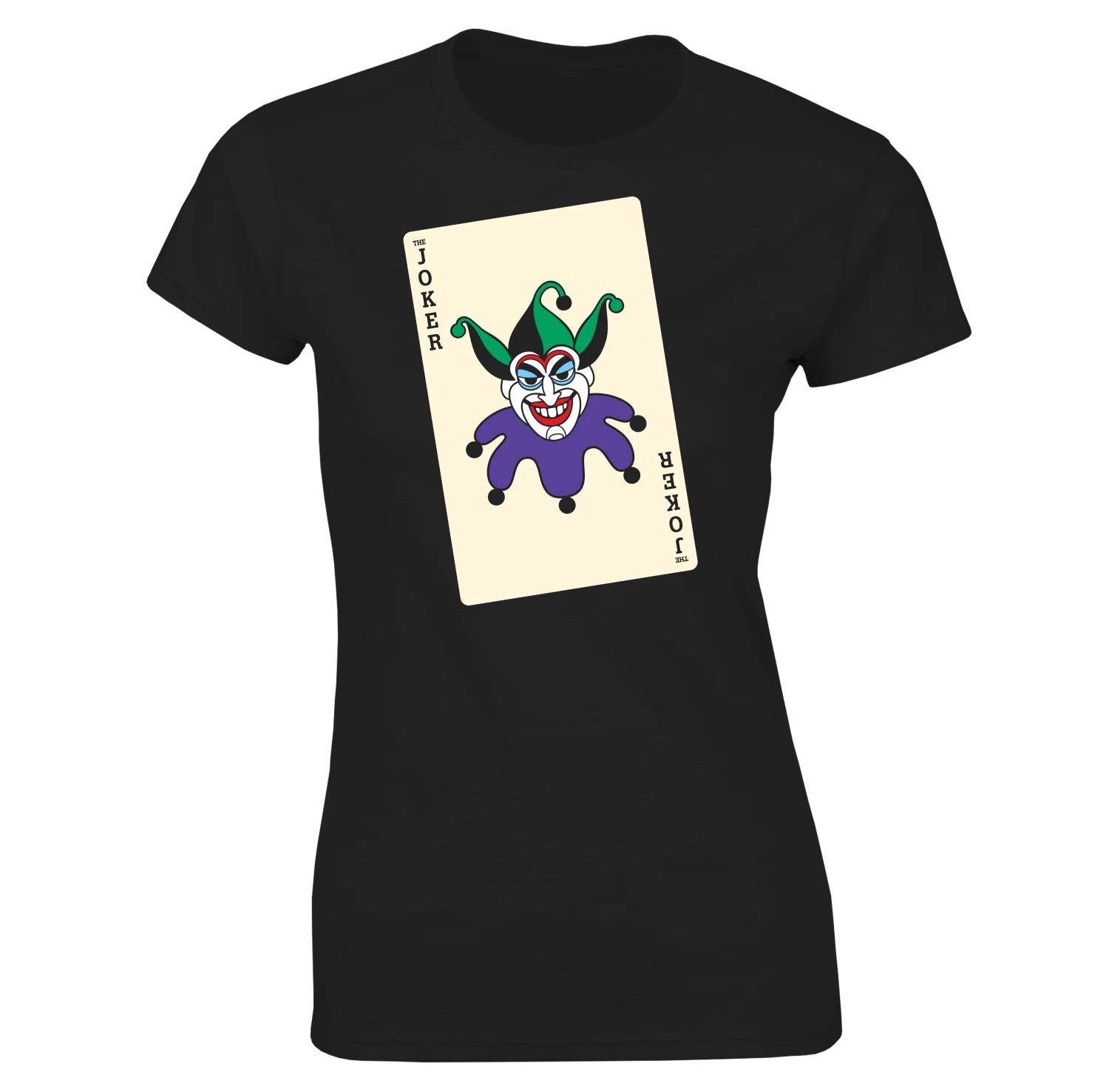 Batman: Women's Fit T-Shirt: Joker Card 1 Batman: Women's Fit T-Shirt: Joker Card