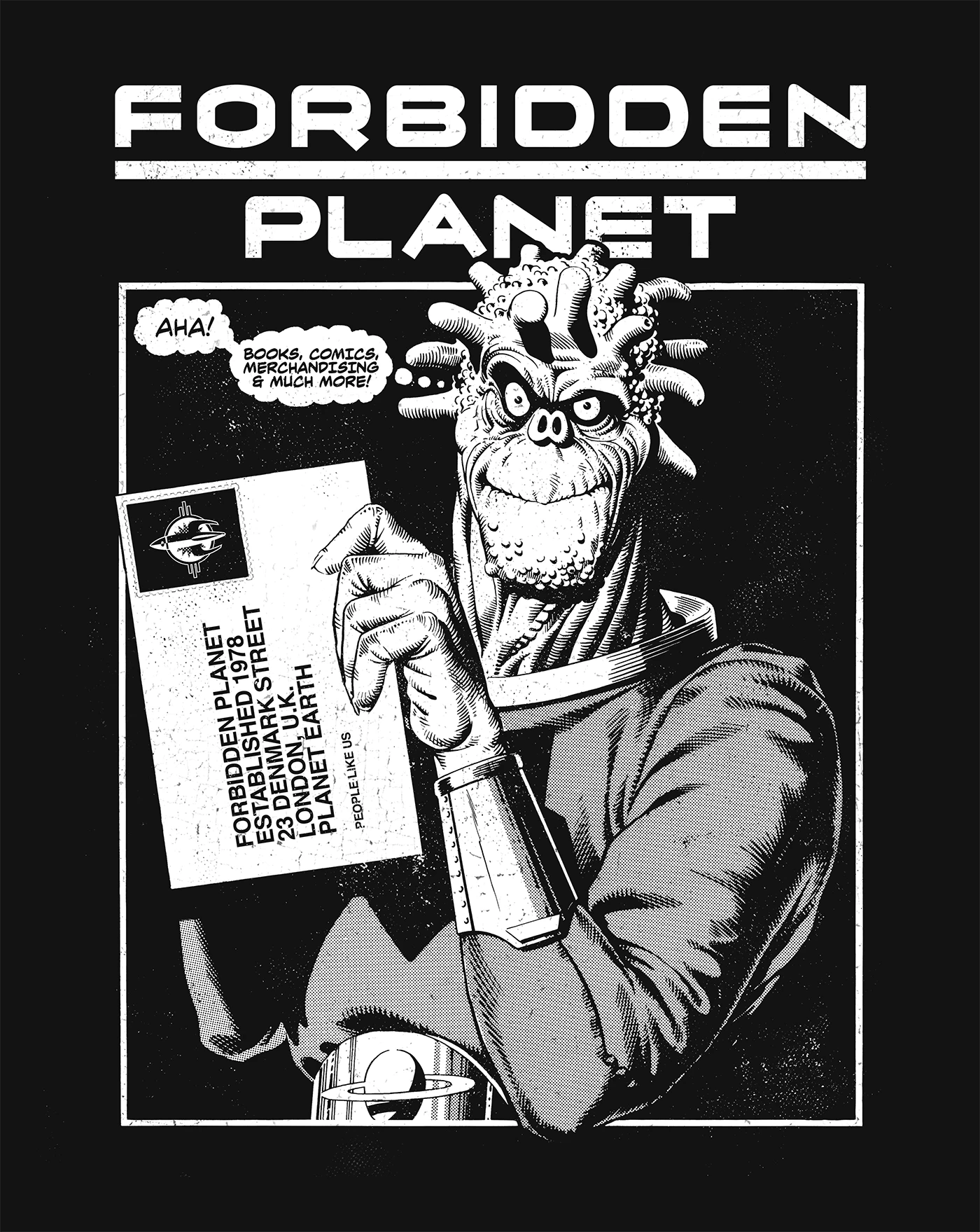 Forbidden Planet: T-Shirt: Retro Spaceman 1 Forbidden Planet: T-Shirt: Retro Spaceman