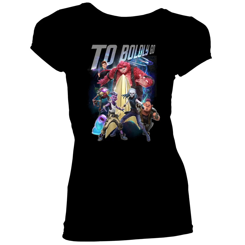 Star Trek: Prodigy: Women's Fit T-Shirt: Crew & Badge 1 Star Trek: Prodigy: Women's Fit T-Shirt: Crew & Badge