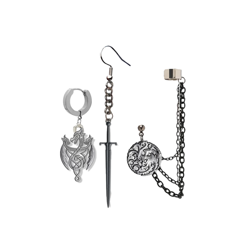 House Of The Dragon: Mistmatch Earrings: Targaryen Dragon 1 House Of The Dragon: Mistmatch Earrings: Targaryen Dragon