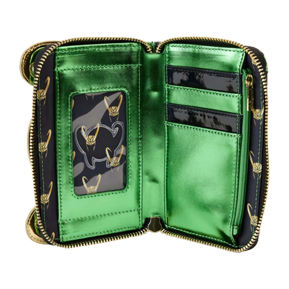 Marvel: Loungefly Zip Around Wallet: Loki (Metallic) 3 Marvel: Loungefly Zip Around Wallet: Loki (Metallic) - Image 3