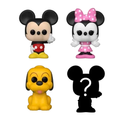 Disney: Bitty Pop! Vinyl Figure 4-Pack: Mickey Mouse, Minnie Mouse, Pluto & Mystery Figure