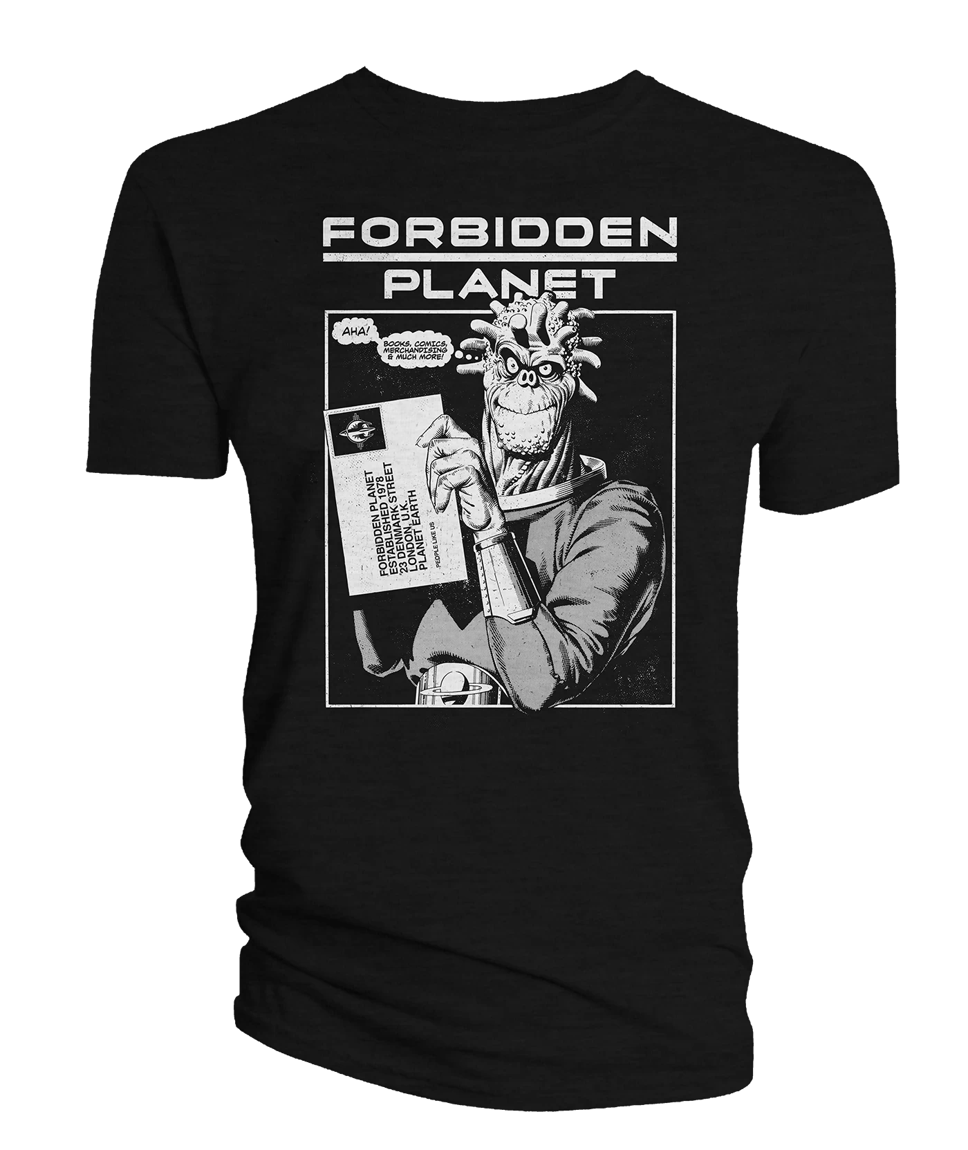 Forbidden Planet: T-Shirt: Retro Spaceman 2 Forbidden Planet: T-Shirt: Retro Spaceman - Image 2