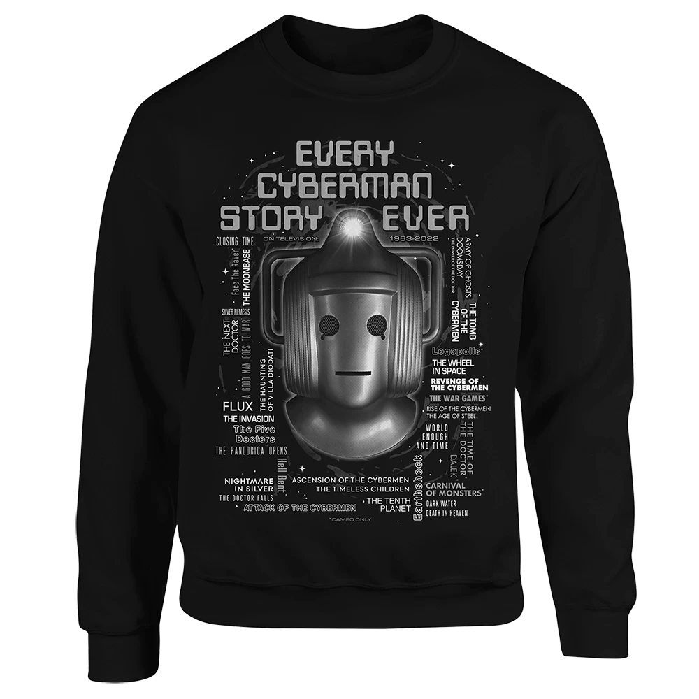 Doctor Who: 60th Anniversary Diamond Collection: Sweatshirt: Every Cyberman Story Ever! 1 Doctor Who: 60th Anniversary Diamond Collection: Sweatshirt: Every Cyberman Story Ever!