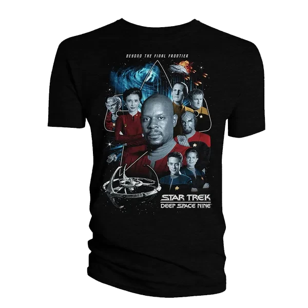 Star Trek: Deep Space Nine: T-Shirt: The Crew & Badge 2 Star Trek: Deep Space Nine: T-Shirt: The Crew & Badge - Image 2