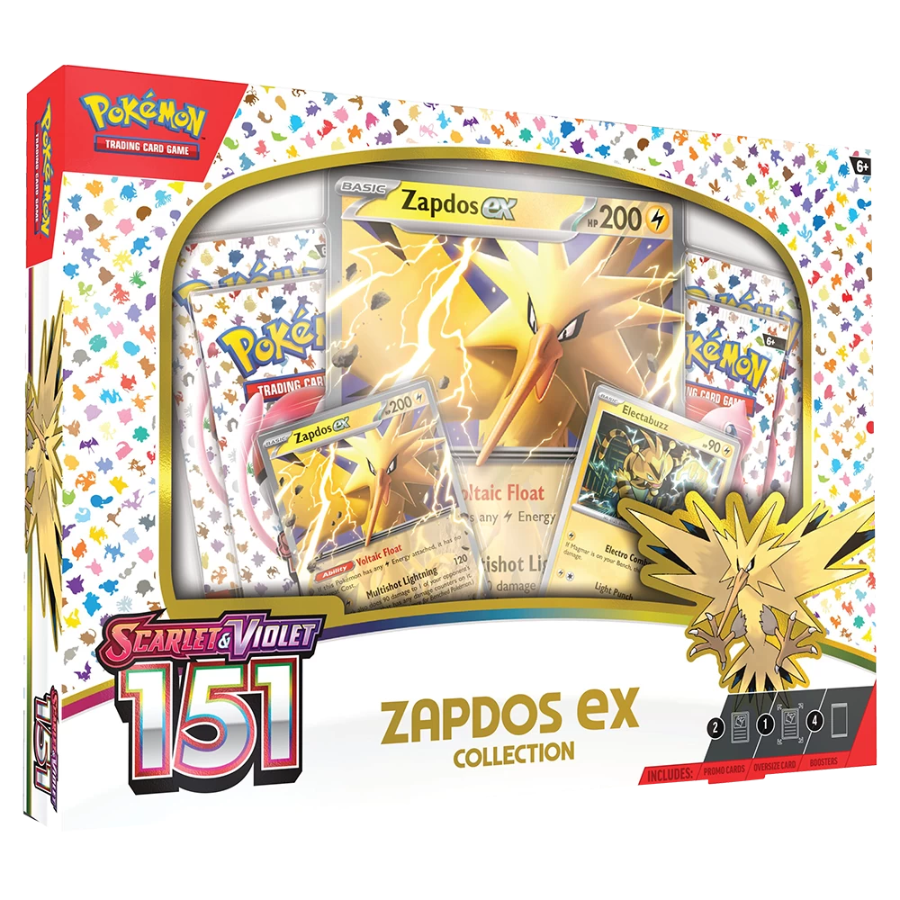 Pokémon: Trading Card Game: Scarlet & Violet 151: Zapdos Ex Collection Box 1 Pokémon: Trading Card Game: Scarlet & Violet 151: Zapdos Ex Collection Box