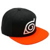 Naruto Shippuden: Snapback Cap: Konoha (Black & Orange)