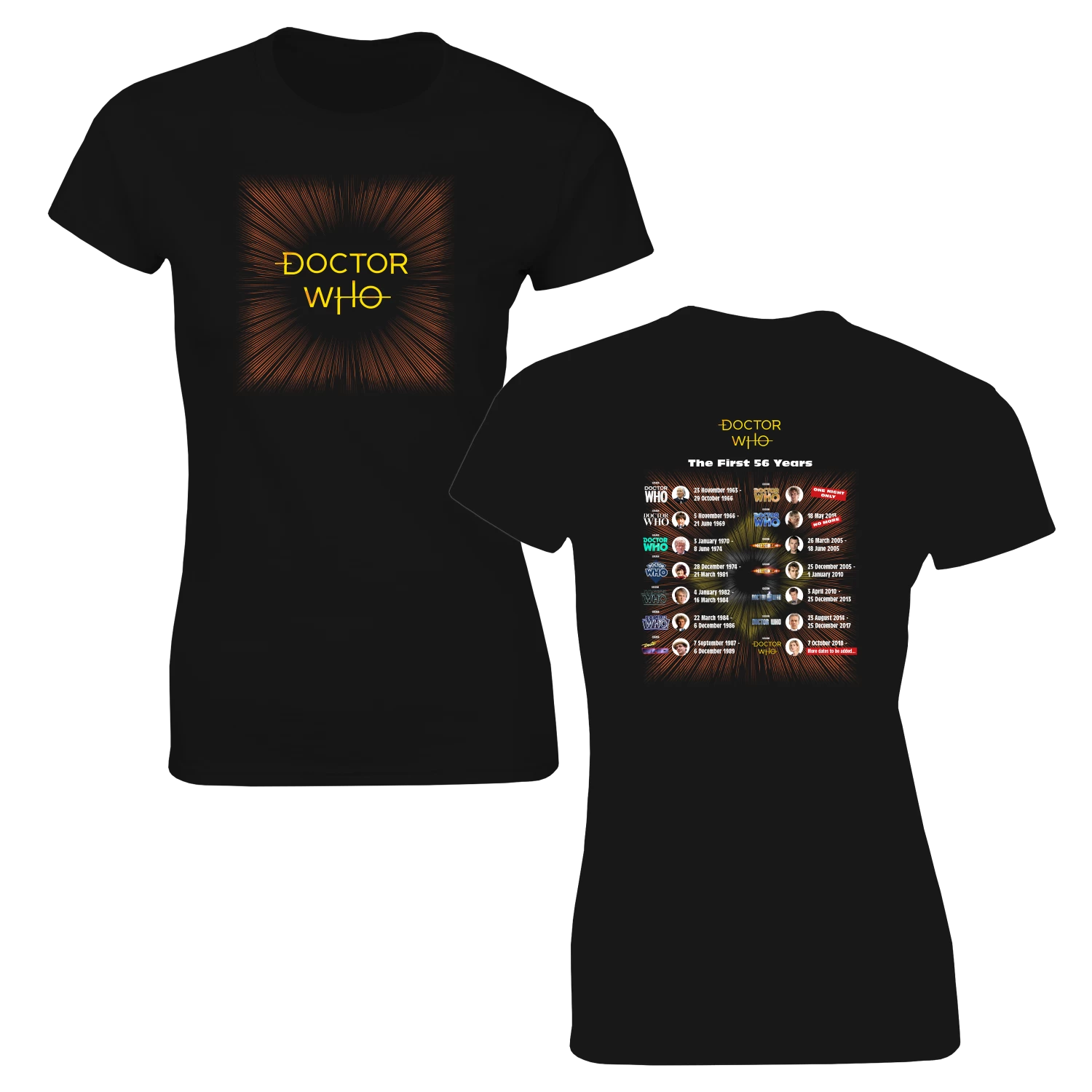 Doctor Who: Women's Fit T-Shirt: Tour Dates 2 Doctor Who: Women's Fit T-Shirt: Tour Dates - Image 2