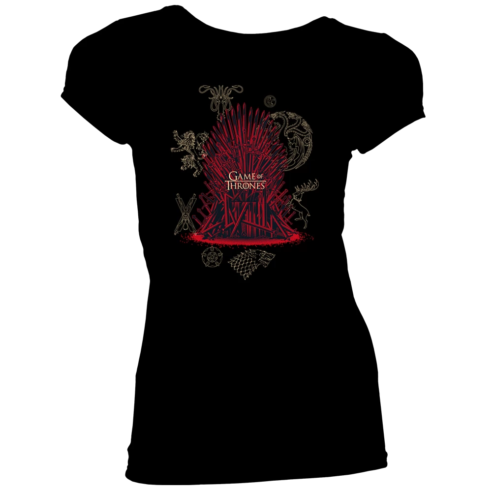 Game Of Thrones: Women's Fit T-Shirt: Iron Throne 1 Game Of Thrones: Women's Fit T-Shirt: Iron Throne